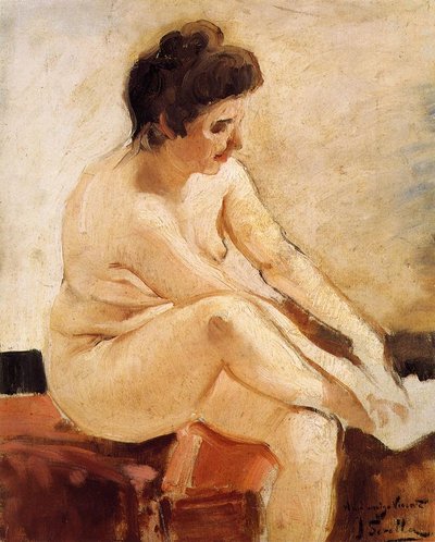 Seated Nude by Joaquín Sorolla